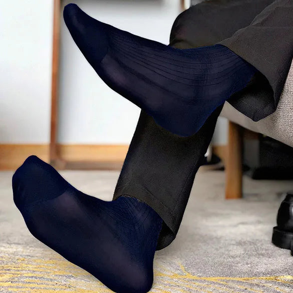 Dress Tube Socks Man Sheer Stockings Men Ultra Thin Erotic Formal Wear Socks Man Sexy Transparent Business Socks