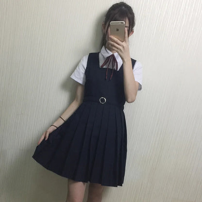 Japanese student JK uniform Cape skirt white blouse sailor's vest dress class uniform school uniform suit