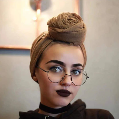 2026 Muslim Fashion Women Crinkle Hijab Scarf Soft Solid Head Scarves Turban Shawls and Wraps Hijab femme musulman kopftuch