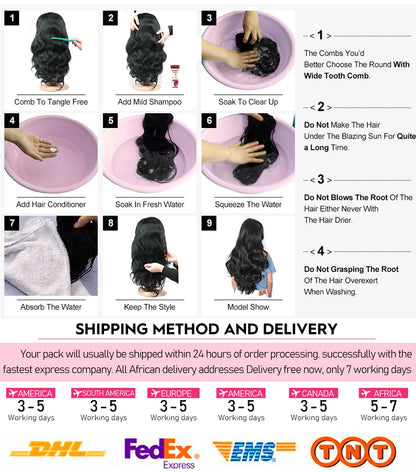 Wear And Go Glueless Human Hair Wig ISEE Hair Body Wave Lace Front Wig #4 Chocolate Brown Colored Wigs Lace Closure Wigs