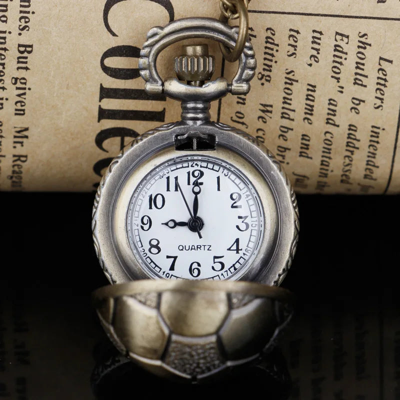 Steampunk Fashion Ball Quartz Pocket Watches With Pendant Necklace Chain Children Best Xmas Gifts