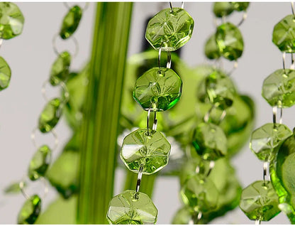 Luxury Green Crystal Chandelier Wedding Parlor Bedroom Villa Hanging Lamp Hotel Restaurant Cafe Bar E14 Candle Pendant Lights