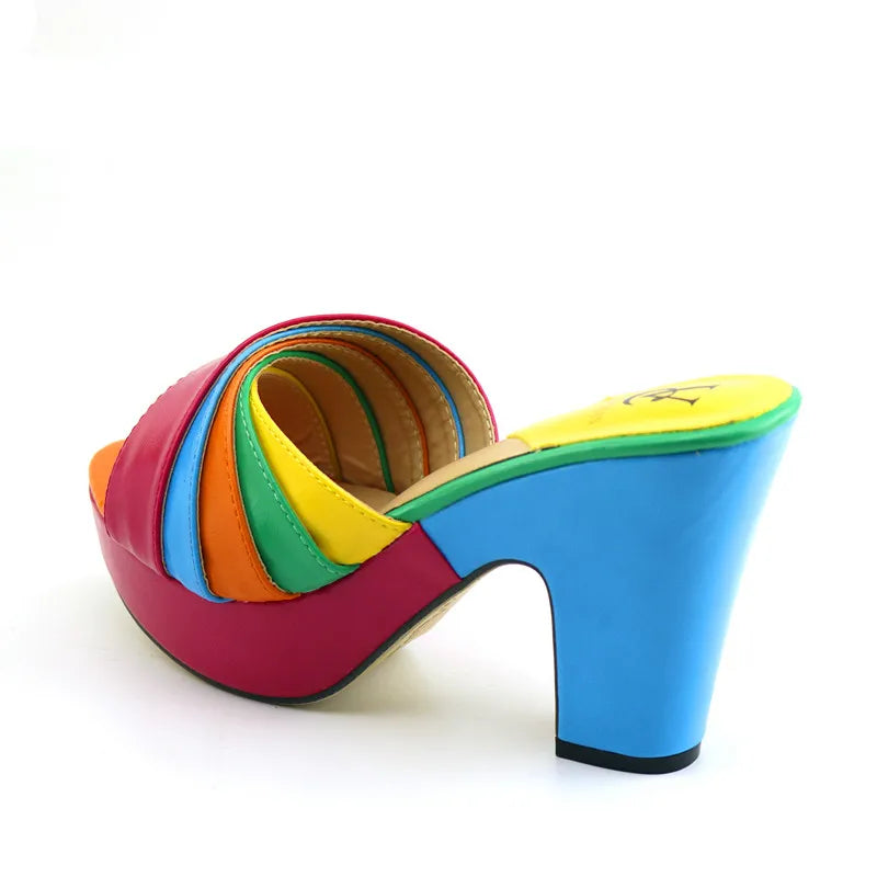 Latest Italian Designer Shoes and Bags Matching Set Nigerian Women Party Pumps High Heels Rhinestone Women Wedding Shoe Elegant