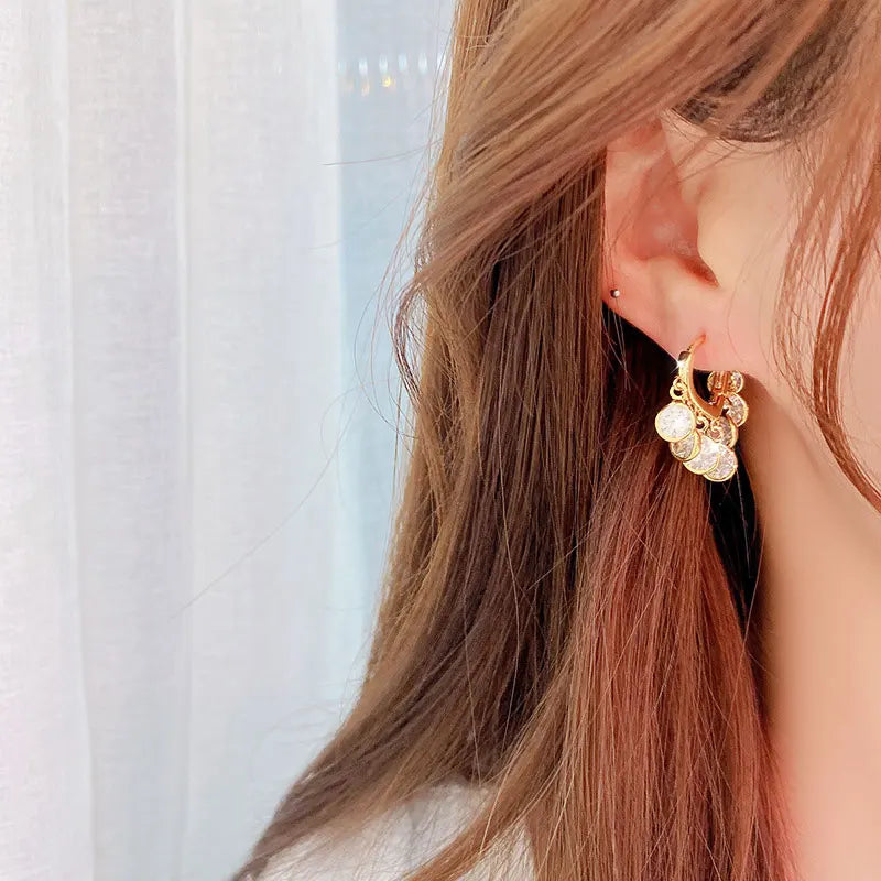 2023 New French Fashion Earring Temperament Luxury Top Quality Zircon Earrings 2021 Trend Personalized Luxury Jewelry Pendant