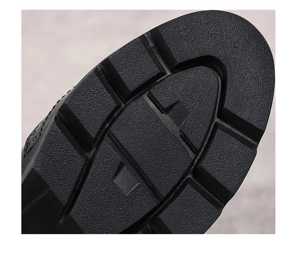 EOFK Women Pumps Shoes Genuine Leather New Mary Jane High Heels Shinny Patent Woman Ladies Shoes Pumps Brogue High Square Heel