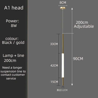 Led Pendant Light Golden Black Long Line Hanging Long Branch Chandelier Compound Attic Living Room Staircase Lighting Chandelier