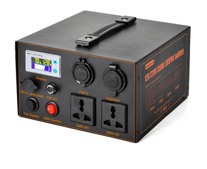 12v50AH Lifepo4 battery Portable power station 60AH Lithium Inverter 220V 500W For Outdoor Camping available mobile 30AH 25AH