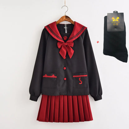 Anime Japanese Style JK Uniform Soft Girl Sailor Suit College Girl Student School Uniform Cosplay Costumes Cute Bear Claw