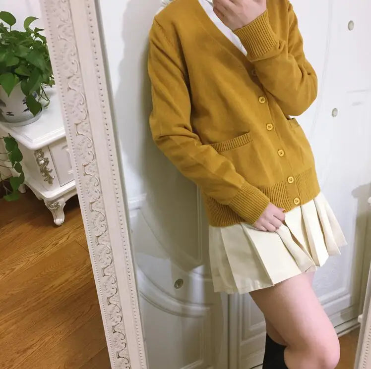 Japanese JK High School GIRL Women Sailor Suits Uniform COSPLAY SWEATER LOVE LIVE SWEATER Himiko Toga SWEATERSHIRT JKA3