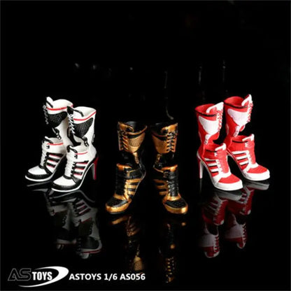 ASTOYS AS056 1/6 Female High-heeled Trend Boots Solid Shoes Model for 12'' Soldier Action Figure Body
