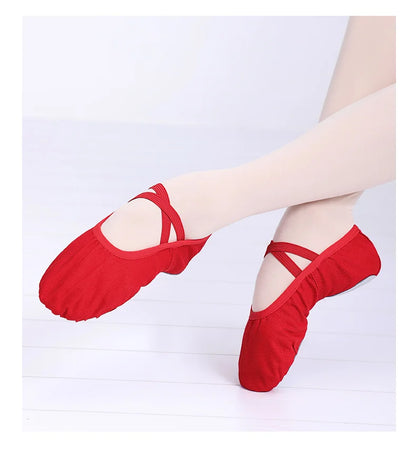 Girls Ballet Shoes for Woman Ballerina Shoes Ballet Flats Women Canvas Soft Sole Dance Slippers Children Practise Dance Shoes