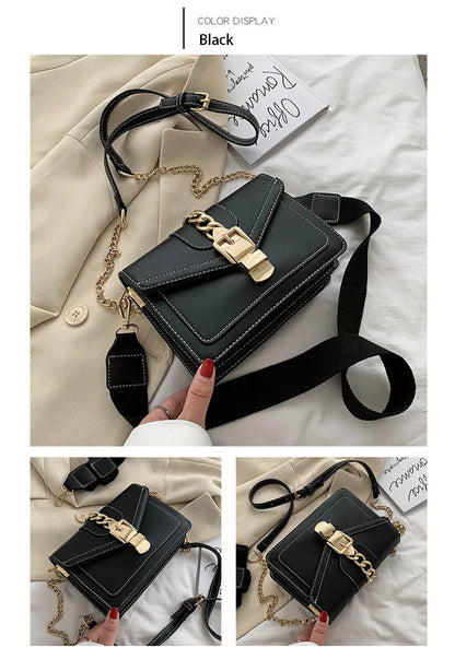 Yogodlns Small Summer Contrast Color PU Leather Crossbody Bags For Women New  Chain Shoulder Messenger Handbags Lady Hand Bag