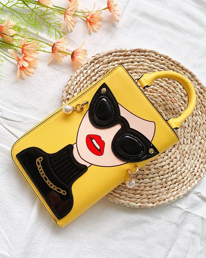 Sexy Lady Face Purses and Handbags for Women Fashion Designer Chain Shoulder Bag Party Clutch Funky Female Crossbody Bags 2022