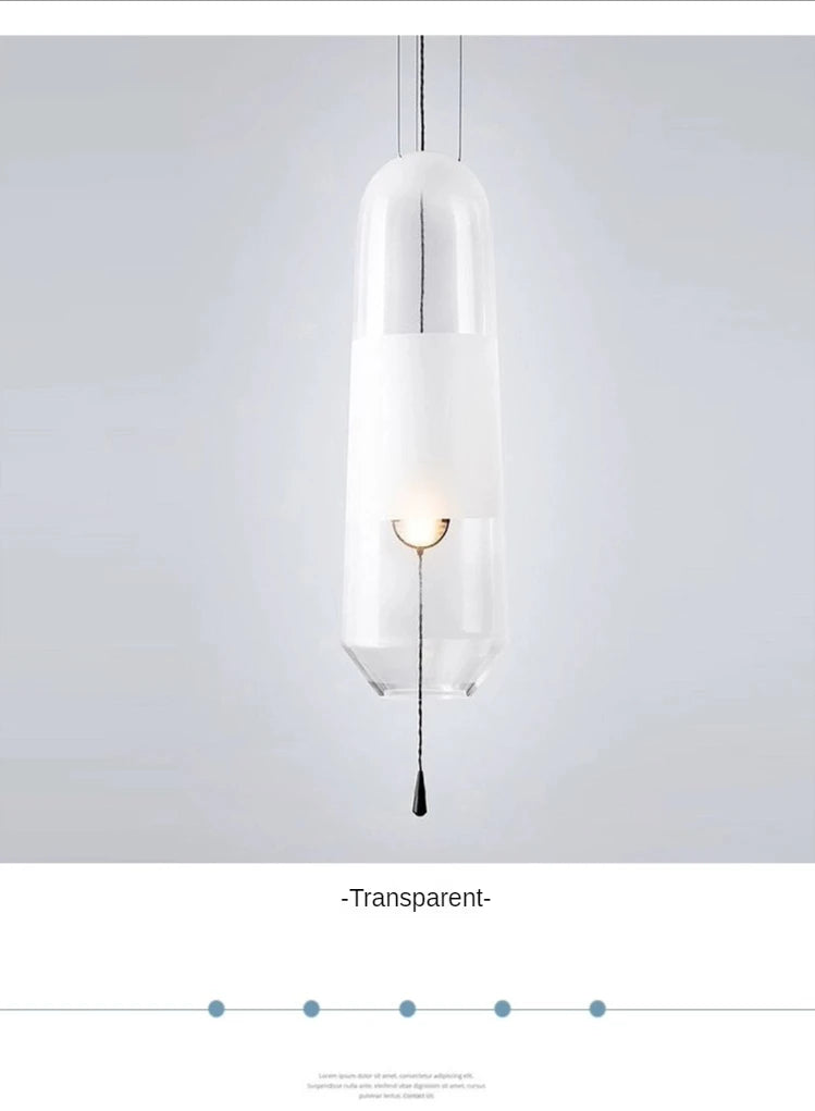 Restaurant Chandelier Lights Bedroom Bedside Living Dining Room Pendant Lamps Glass Decoration Nordic Hanging Kitchen Lighting