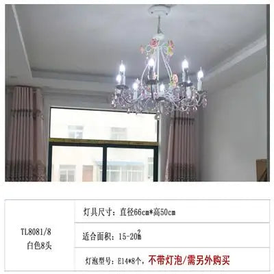 Pink Rose Wedding Chandelier Lighting Restaurant Chandeliers Crystal Lamp Ceiling Bedroom Chandelier Modern Lustre Crystal Light