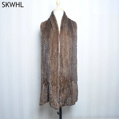2026 Lady Luxury Authentic Mink Fur Shawl Scarf Winter 100%Natural Mink Fur Real Scarf Shawl Fashion Genuine Mink Fur Ponchos