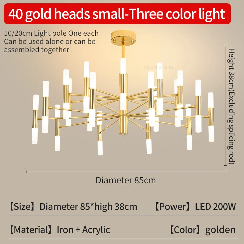 Lights For Living Room Dining Room Nordic Pendant Light Modern Ceiling Chandeliers Bedroom Decoration Lamp Gloden Light Fixrurn