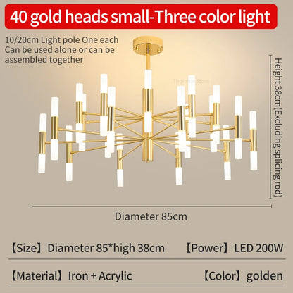 Lights For Living Room Dining Room Nordic Pendant Light Modern Ceiling Chandeliers Bedroom Decoration Lamp Gloden Light Fixrurn