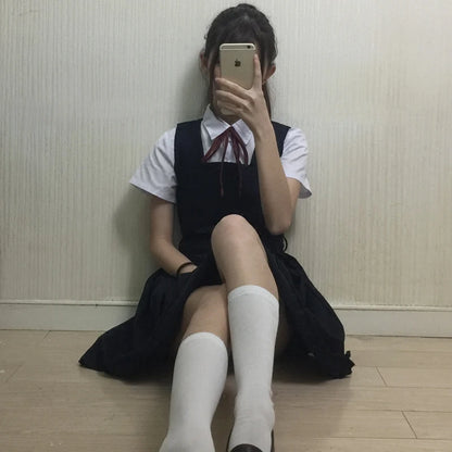 Japanese student JK uniform Cape skirt white blouse sailor's vest dress class uniform school uniform suit
