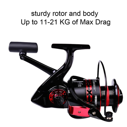 PROBEROS Spinning Reel 9-23KG Max Drag Fishing Reel 1000-8000 Series CNC Mechine Fishing Wheel Metal Spool Saltwater Carp Reel