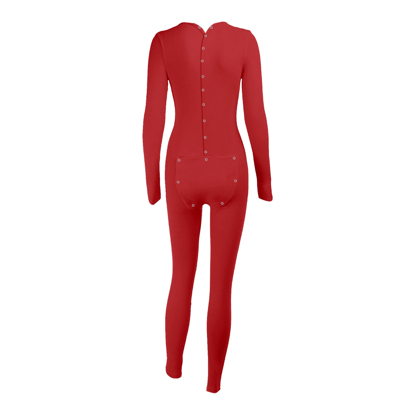 Sexy Pyjama Women's Jumpsuit Suit Button-down Front Back Butt Open Ass Flap Jumpsuit Pajamas Loungewear Buttoned Sleepwear
