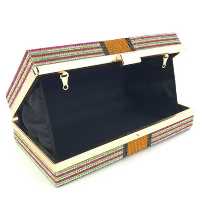 Luxury Money Clutch Rhinestone Purse 10000 Dollars Stack of Cash Evening Handbags Shoulder Wedding Dinner Bag 8 Color Wallet