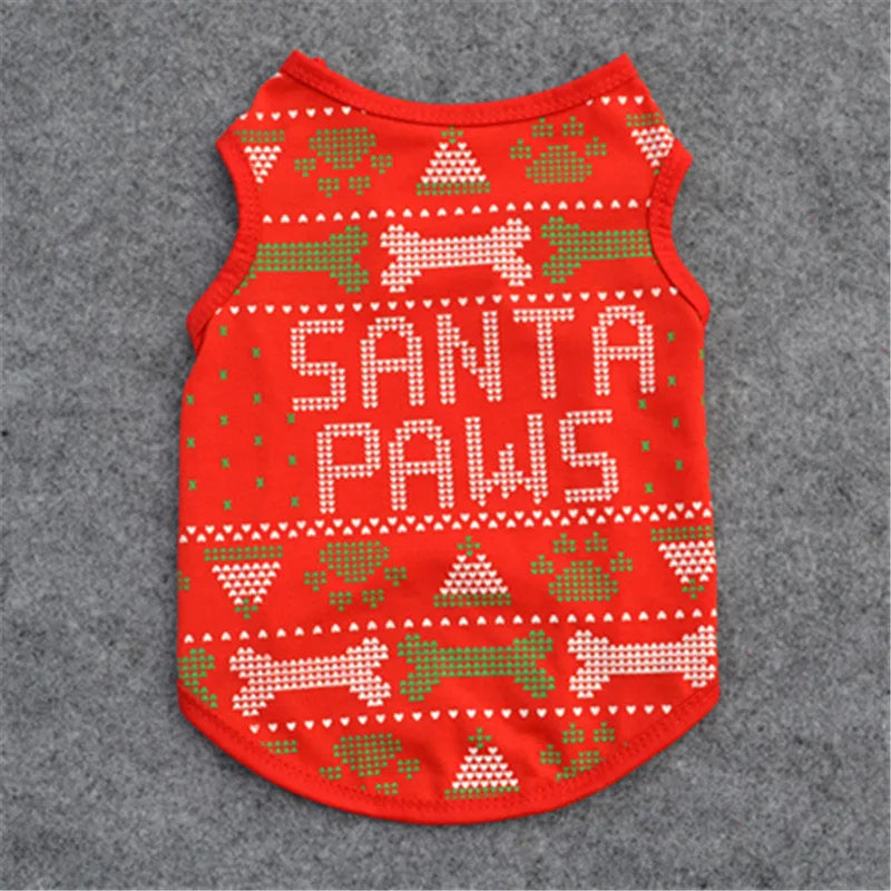 Christmas Dog Clothes New Year Pets Dogs Clothing For Small Medium Dogs Costume Chihuahua Pet Shirt Warm Dog Clothing Yorkshire