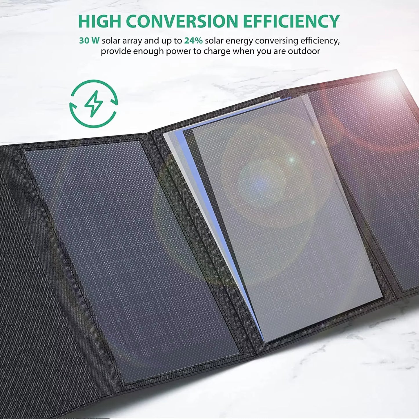 Portable Folding Solar Charger Power Bank Solar Panel for Mobile Phones and Laptops with 40W/50W Power Options