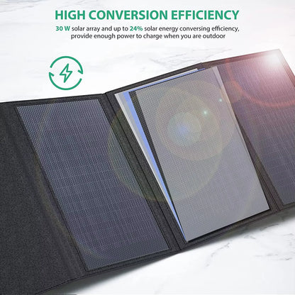 Portable Folding Solar Charger Power Bank Solar Panel for Mobile Phones and Laptops with 40W/50W Power Options