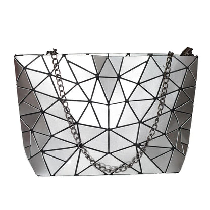 New Silver Handbags Bags For Women 2026 Summer Large Tote Bag Ladies Geometric Messenger Shoulder Bag Beach Luxury Designer