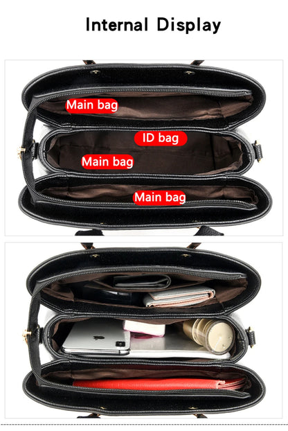 GENUINE VANDERWAH High Quality Leather Casual Tote Luxury Handbags Women Bags Designer Shoulder Crossbody Bags for Women 2024