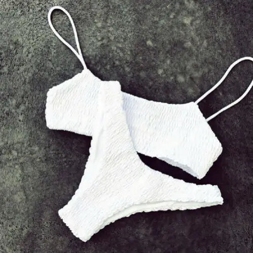 New Hot Sale Sexy Women Push-up Padded Bra Bikini Set Pleated Swimsuit Swimwear Swimming Beach Bathing Costume Bikini Set