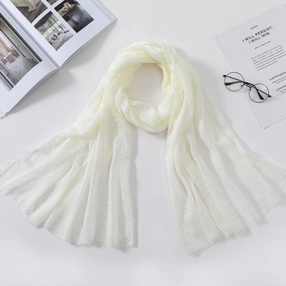 2026 Muslim Fashion Women Crinkle Hijab Scarf Soft Solid Head Scarves Turban Shawls and Wraps Hijab femme musulman kopftuch