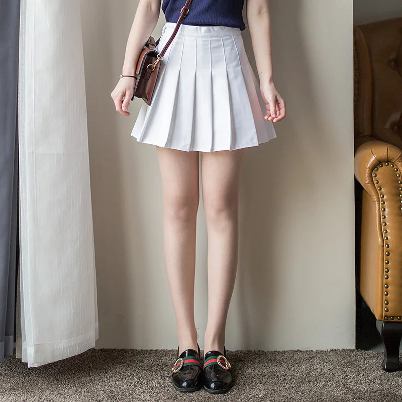 Harajuku 0Women Pleat Skirt 0Preppy Style Plaid 0Mini Cute Japanese School Uniforms Ladies Jupe Kawaii