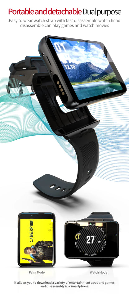 LOKMAT APPLLP MAX-NEW 4G LTE Smartwatch 2.8" Touch Screen WiFi Dual Camera Video Call Heart Rate Monitor Smart Watch for Android