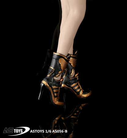 ASTOYS AS056 1/6 Female High-heeled Trend Boots Solid Shoes Model for 12'' Soldier Action Figure Body
