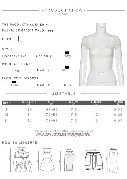 Nibber harajuku simple white slim fit soft woman tshirt croptop summer casual Basic streetwear female pure square collar tee top