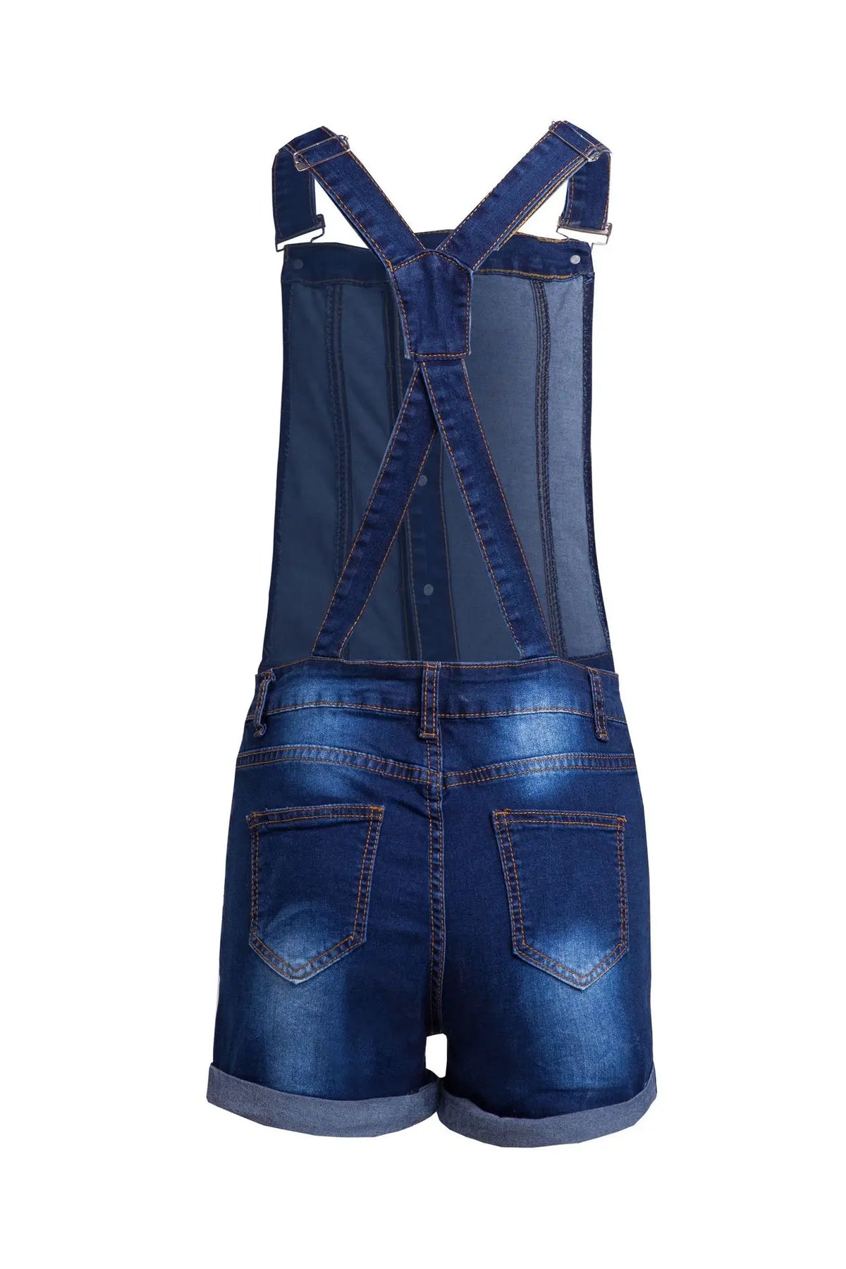 Women Summer Denim Bib Overalls Jeans Shorts Jumpsuits and Rompers Playsuit