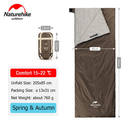 Naturehike Sleeping Bag LW180 Outdoor Ultralight Portable Waterproof Summer Sleeping Bag Envelope Cotton Camping Sleeping Bag