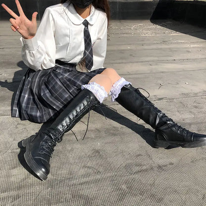 Japan Preppy Style Women's Navy Blue Coat Set Kawaii High School Class Girl Student Uniform Cute JK Blazer Clothing for Autumn