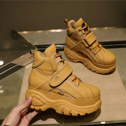 Top Quality Genuine Leather Shoes Platform London Women Casual Sneakers Imitacion Brand Luxury Dad Shoes ST487 ST488