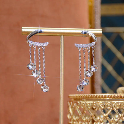 2023 New French Fashion Earring Temperament Luxury Top Quality Zircon Earrings 2021 Trend Personalized Luxury Jewelry Pendant