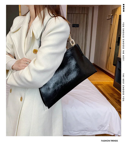 2026 New Design Handbags Women Shoulder Bag Soft Synthetic Leather Crossbody Large Capacity Fashion Female Underarm Bags