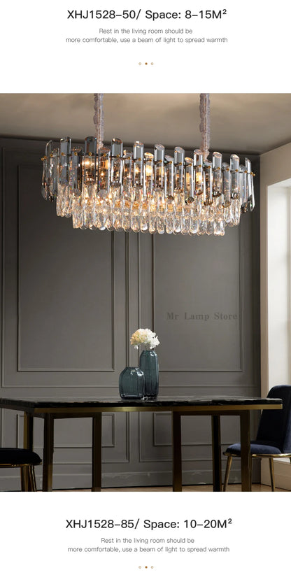 Ceiling Lamp For Living Room  Round Crystal Kitchen Lamp Simple Modern Atmosphere Bedroom Dining Room Lamp Light Pandant lights
