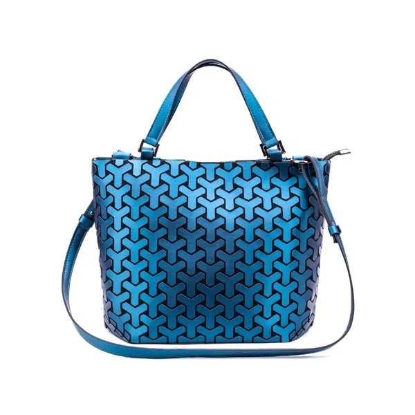 Luminous Bag Sequins Geometric Bags for Women 2024 Quilted Shoulder Bags Laser Plain Folding Female Handbags Bolsa Feminina