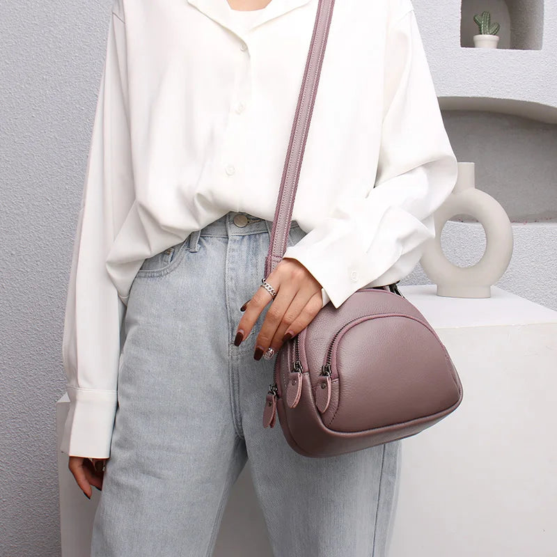 Fashion High Quality Genuine Leather Woman Messenger Bags Luxury Cowhide Handbags Women's Bags Designer Women Shoulder Tote bags