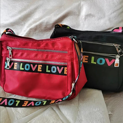 Women's Crossbody Bag Waterproof Nylon Oxford Shoulder Messenger Bags Casual Large Capacity Handbag Ladies Travel Shopping Tote