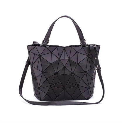 Luminous Bag Sequins Geometric Bags for Women 2024 Quilted Shoulder Bags Laser Plain Folding Female Handbags Bolsa Feminina