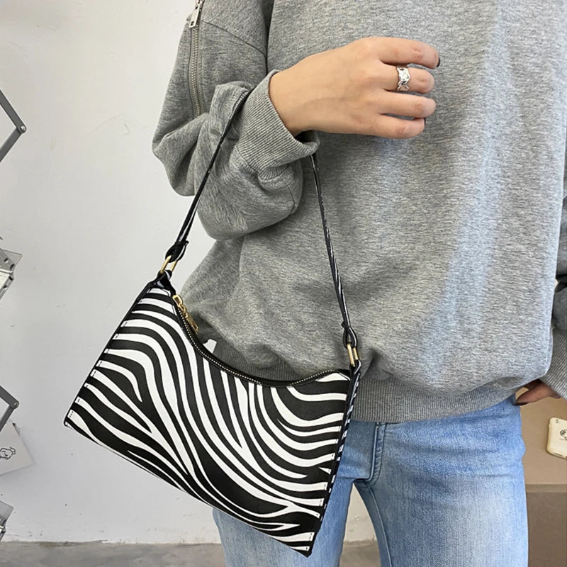 Gusure Fashion Leopard Pattern Shoulder Women Bag Hand Bag Personality Wild Pu Leather Designer Purses and Handbags