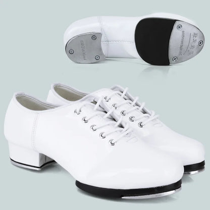 Sports Dance Shoes Adult Children Performance Tap Dance Shoes Soft Sole Natural Leather Shoes Step Sneakers Dance Shoes